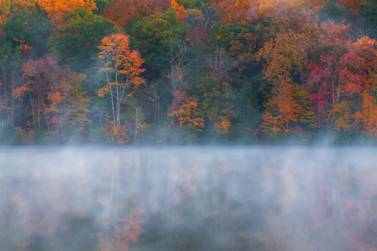 fog-over-delaware water gap national recreation area pennsylvania